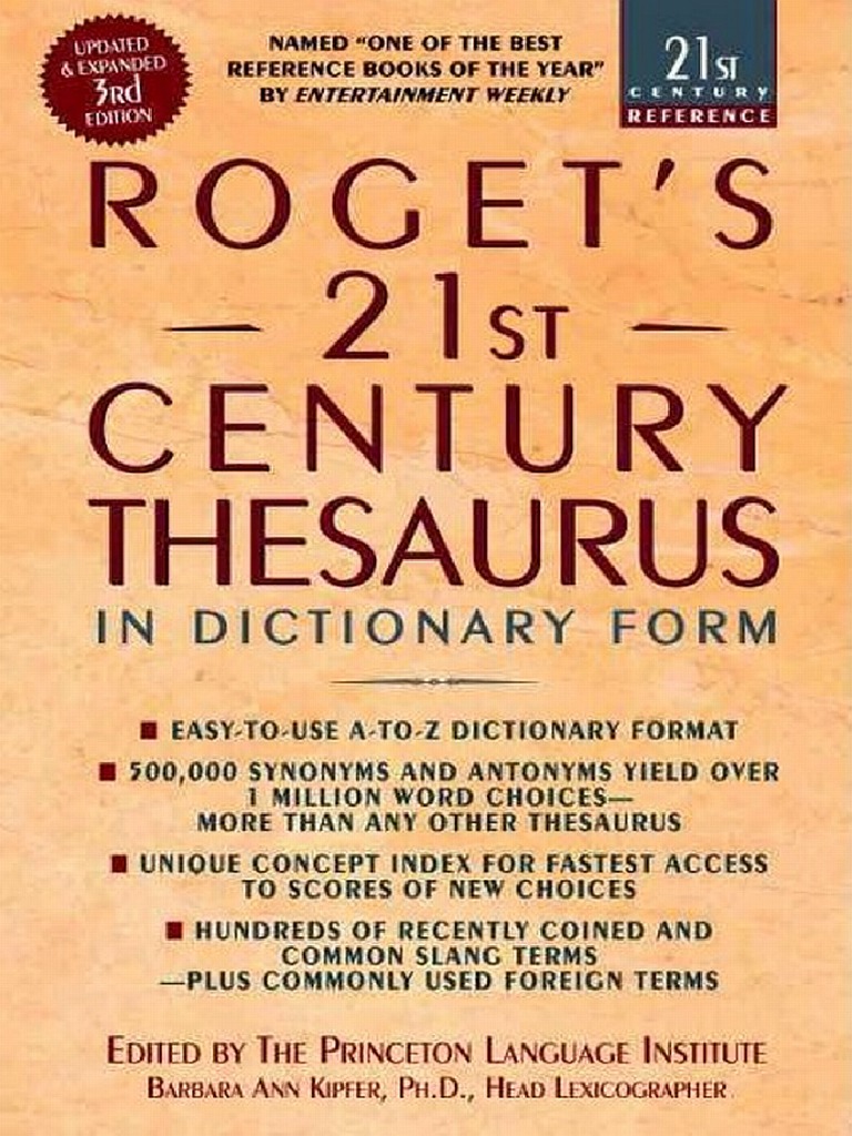 Roget S 21st Century Thesaurus 3rd Edition Semantics Word