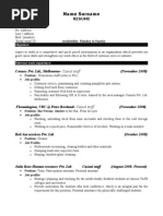 Retail Resume