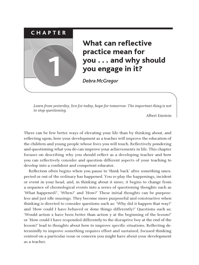 Student teaching weekly reflections picture