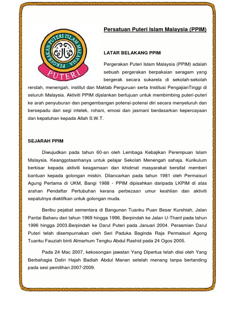 Sejarah Ppim Pdf