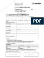 Account Closure Form - NSDL