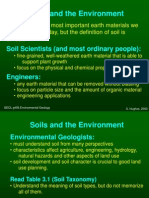 Soils and The Environment: Soil Scientists (And Most Ordinary People)