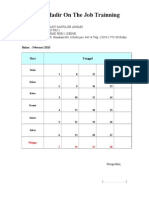 Daftar Hadir On The Job Trainning