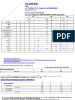 Hindu Rate Card 2013-14