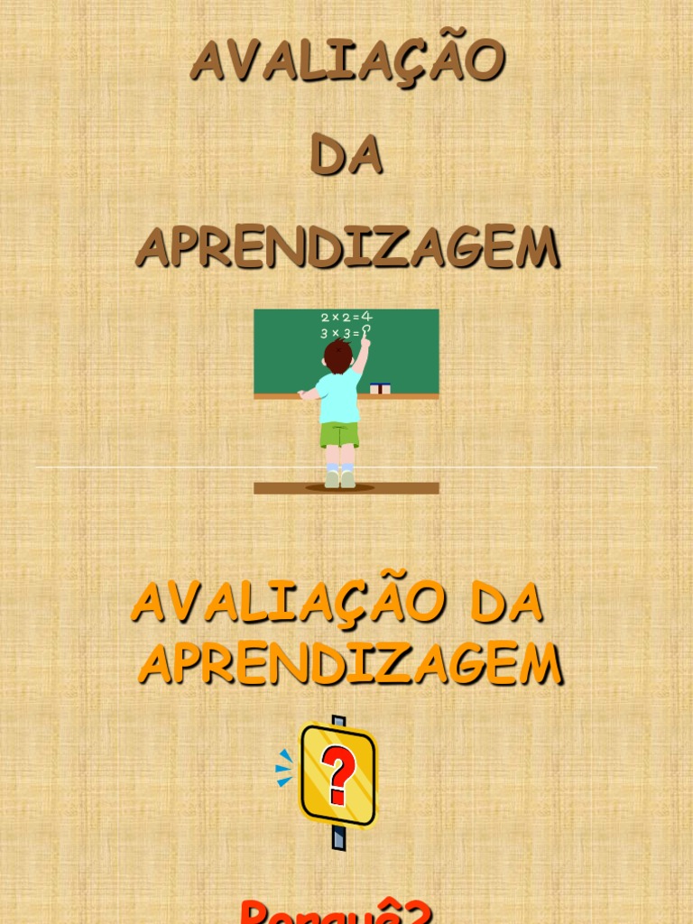 Avaliação Da Aprendizagem PDF | PDF | Aprendizado | Cognição