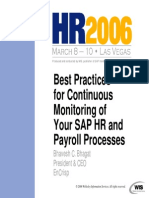 Best Practices For Continuous Monitoring of Your SAP HR and Payroll Processes