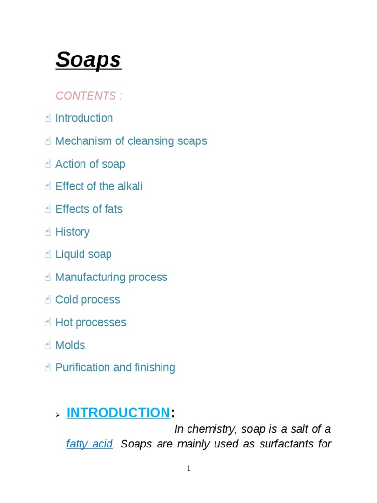 Soaps Soap Chemical Substances