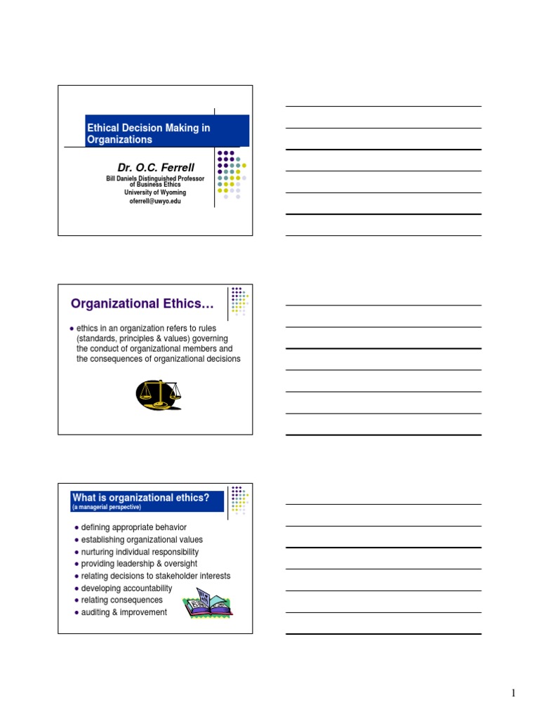 Ethical Decision Making Organizations | PDF | Stakeholder (Corporate ...
