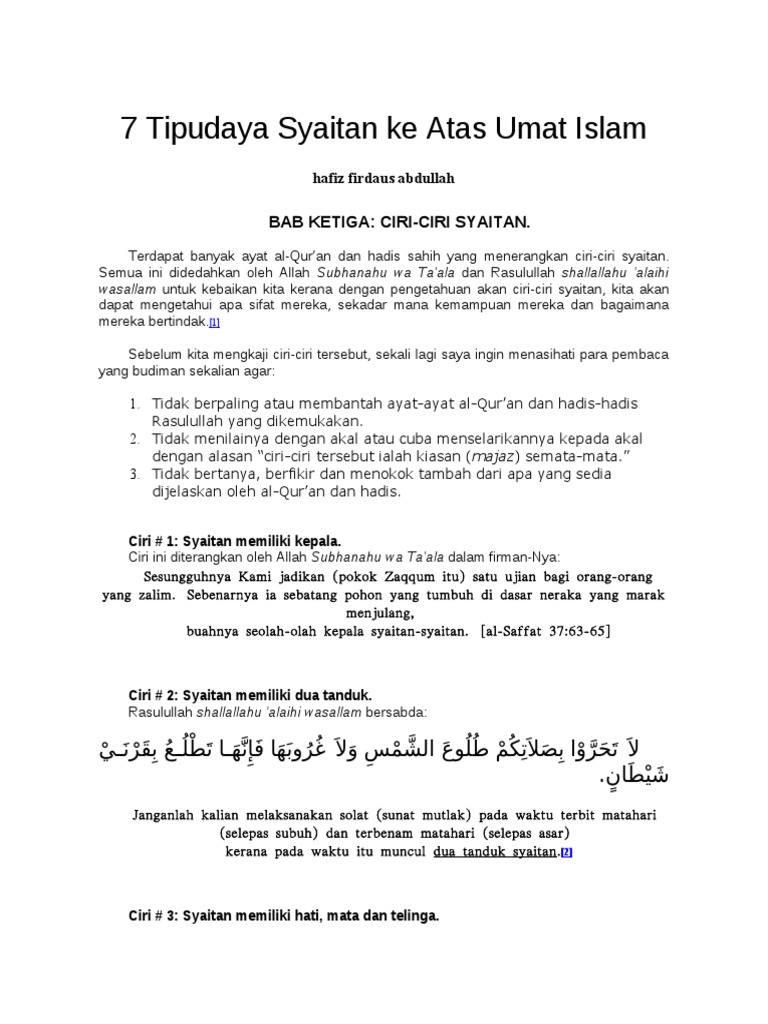 Ciri Ciri Syaitan Pdf