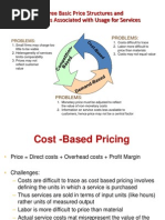 Three Basic Price Structures and Difficulties Associated With Usage For Services