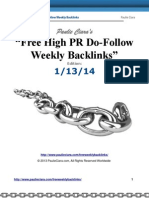 "Free High PR Do-Follow Weekly Backlinks": Paulie Ciara's