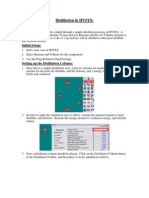 Distillation Tutorial in HYSYS