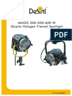 MAGIS 300-500-600 W Quartz Halogen Fresnel Spotlight