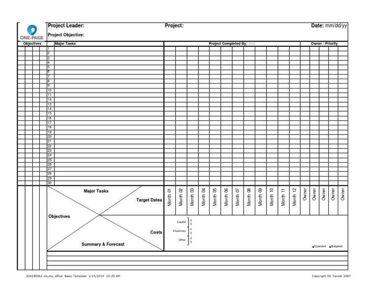 OPPM Template PDF Business