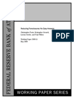 "Reducing Foreclosures No Easy Answers" Federal Reserve Bank of Atlanta