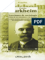 Durkheim - Lecciones de Sociologia - 8495294389