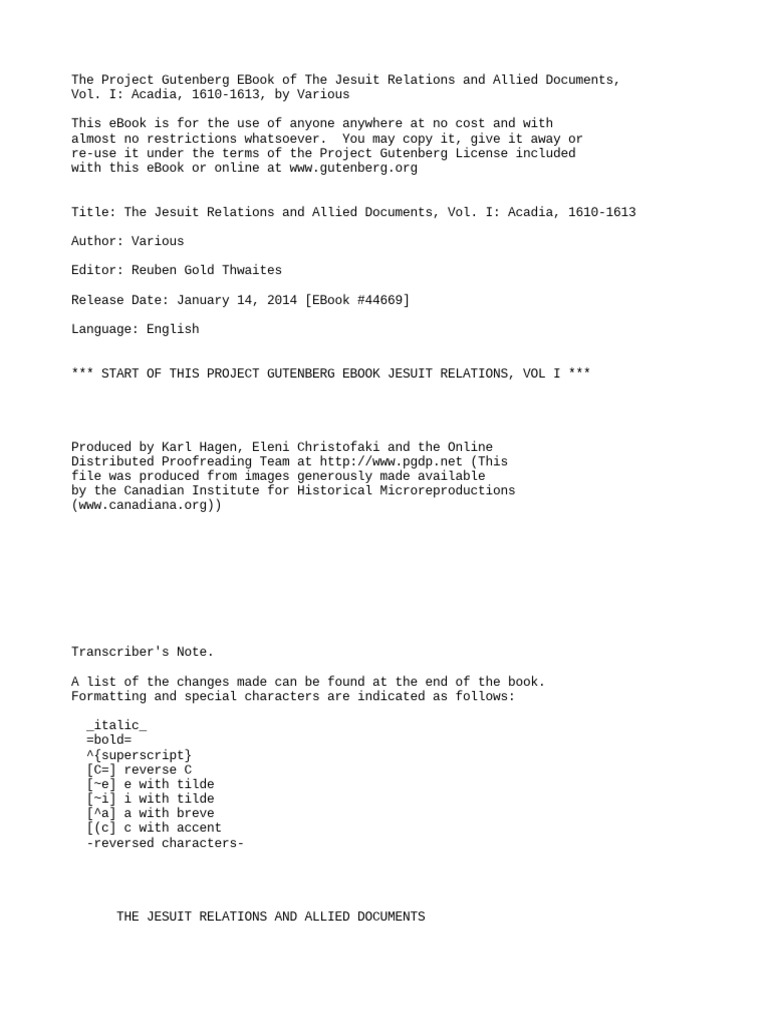 PG 44669 | PDF | New France | Iroquois