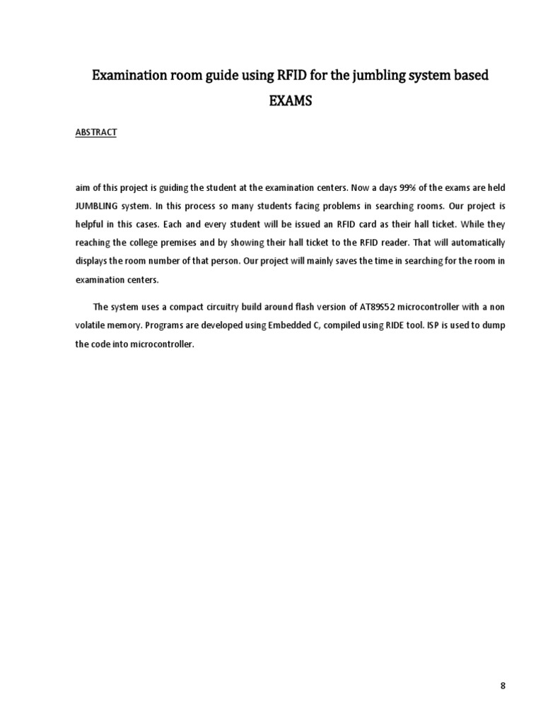 Examination Based On Rfid | PDF | Embedded System | Radio Frequency ...