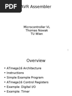 AVR Assembler: Microcontroller VL Thomas Nowak TU Wien