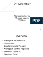 AVR Assembler: Microcontroller VL Thomas Nowak TU Wien