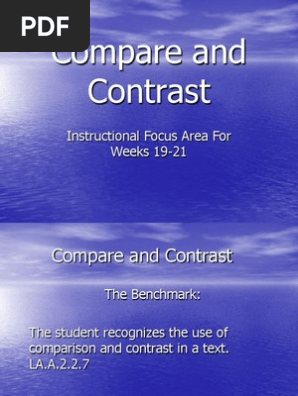 Compare and Contrast