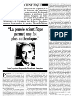 Credo de Scientifique Science Et Foi