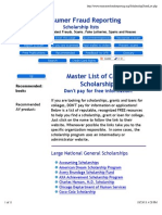 Master List of College Scholarships (Free)