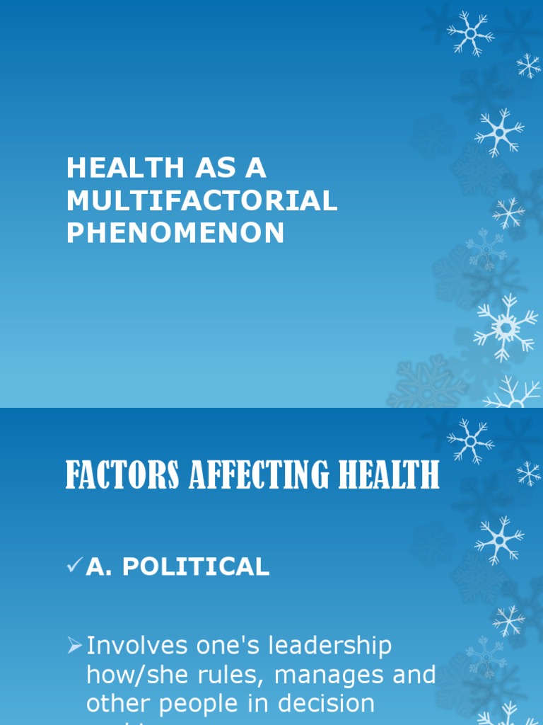 Factors Influencing Health Multifactorially | PDF