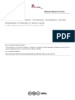 Ferme, M. the Violence of Numbers Consensus, Competition, And the Negotiation of Disputes in Sierra Leone. (Cahiers d'Etudes Africaines)