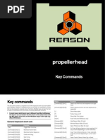 Propellerheads Reason 4 Key Commands