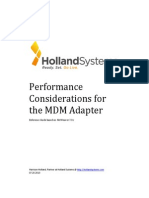 Performance Tuning MDM Adapter