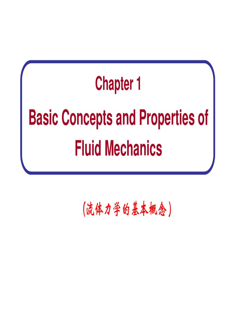 An Introduction to the Fundamental Concepts and Properties of Fluid