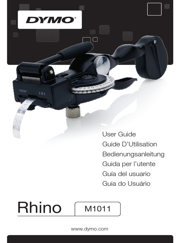 Rhino m1011 Embosser Kit User Guide PDF Screw Manmade Materials