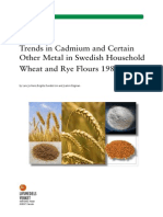 2013, National Food Agency, 16 - Trends in Cadmium and Certain Other Metal in Swedish Household Wheat and Rye Flours 1983-2009