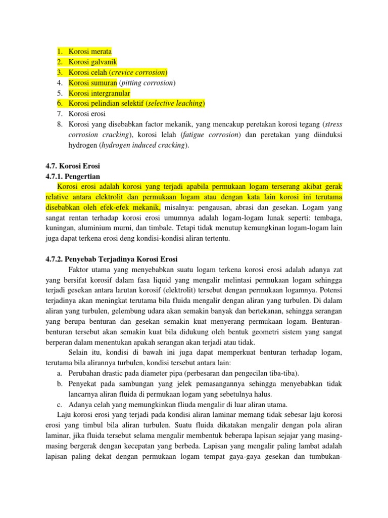 Penyebab dan Pengendalian Korosi Erosi | PDF