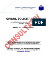 Ghidul Solicitantului Pentru Submasura 322 E) - VARIANTA CONSULTATIVA