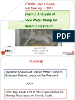 Dynamic Analysis of Service Water Pump For Seismic Restraint