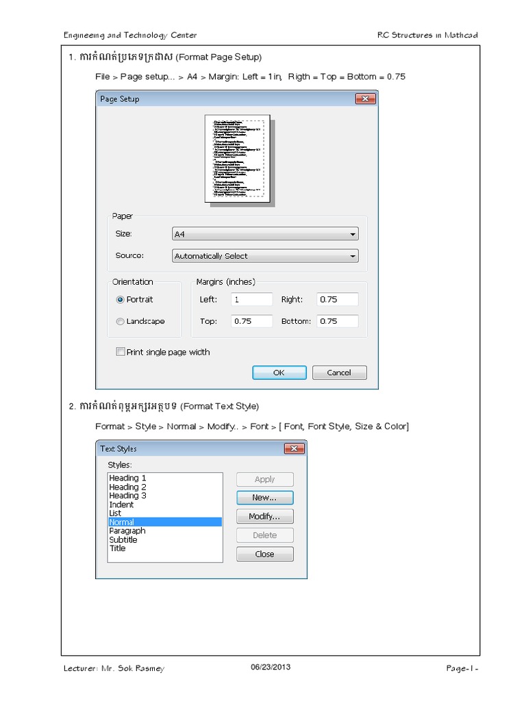 Mathcad How To Format Mathcad PDF