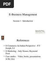 E-Business Management: Session 1 - Introduction