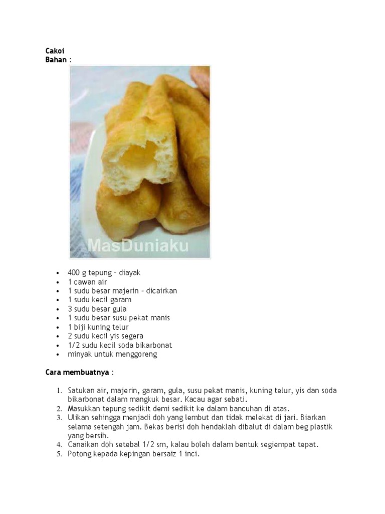 Resepi Cakoi Pdf