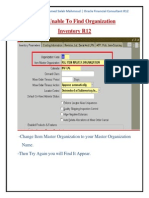 Error Unable To Find Organization Inventory R12