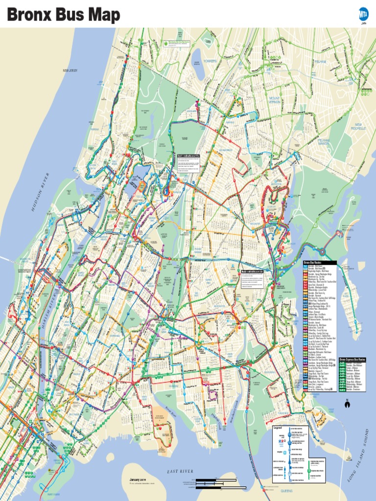 Bronx Bus Map PDF The Bronx Land Transport