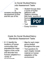 Grade Six Social Studies/History Standards Assessment Tasks