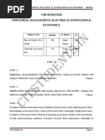 Eee-Viii-Industrial Management - Electrical Estimation and e (06ee81) - Notes