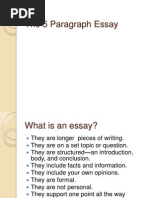 The 5 Paragraph Essay