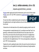 Cellular Automaton (Pl. Cellular Automata, Abbrev. CA) : Discrete Coupled Map Lattice