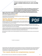 Where and How Are Fear-Related Behaviours and Anxiety Disorders Controlled - Salle de Presse - Press Room - INSERM