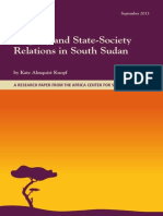 Fragility and State-Society Relations in South Sudan