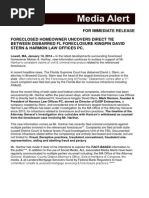 Download Media Alert - Foreclosed Homeowner Uncovers MA Tie to DISBARRED FL FORECLOSURE KING by Mohan Harihar SN200123638 doc pdf