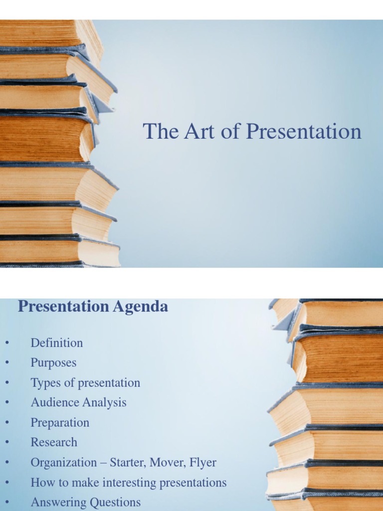 The Art of Presentation | PDF | Audience | Public Speaking
